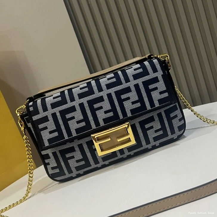 Cheap Baguette In Bag Fendi Mini Motif Black Fabric FF 0723